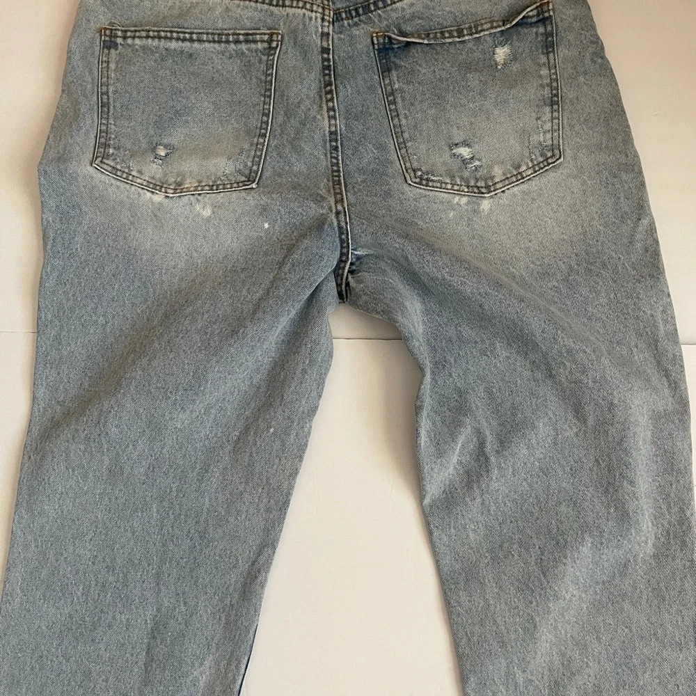 No Boundaries Jeans Denim Pants sz Juniors 17 distressed high waisted button fly - Picture 6 of 10